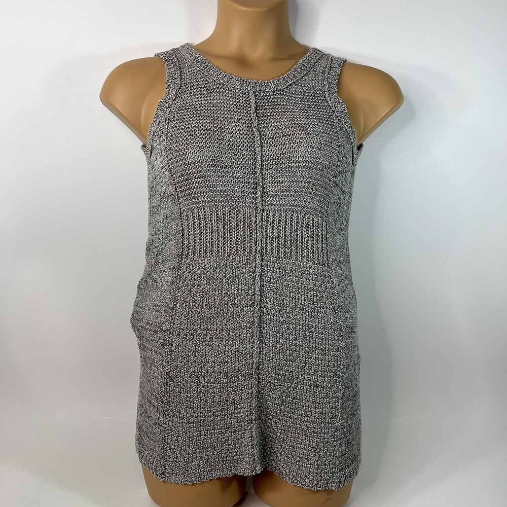 Sparrow Anthropologie Mixed Stitch Sleeveless Tunic Sweater Knit Top Womens XS